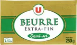 Beurre extra fin demi-sel, U (250 g)