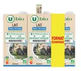 Pack de lait UHT demi-écrémé BIO, U Bio (6 x 1 L)
