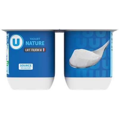 Yaourts nature, U (4 x 125 g)