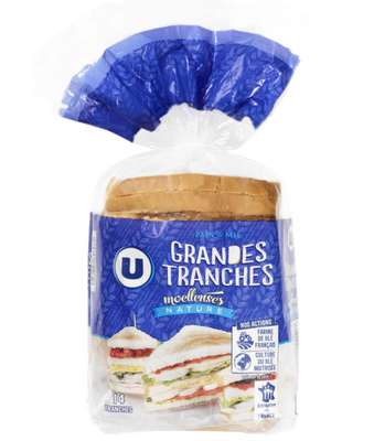 Pain de mie nature, U (550 g)