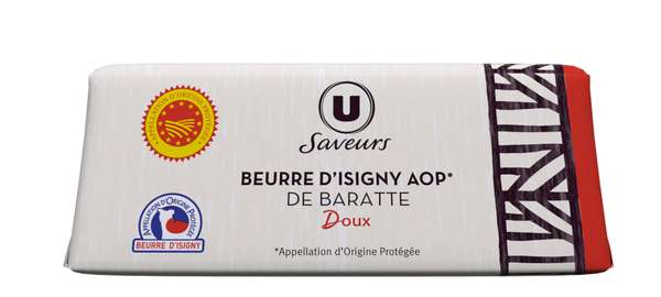 Beurre d'Isigny AOP doux moulé, U (250 g)