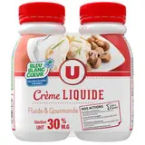 Crème UHT entière liquide bleu blanc coeur 30% MG, U (2 x 25 cl)