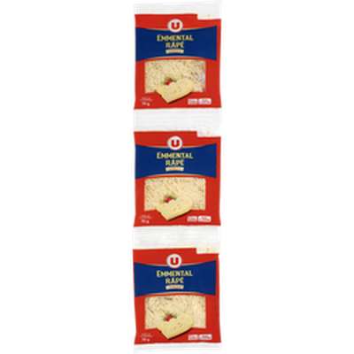 Emmental français râpé pasteurisé, U (3 x 70 g)