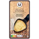 Fromage à Raclette au lait pasteurisé aux 3 poivres 28%mg, U (300 g)