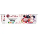 Yaourts aux fruits rouges et morceaux, U (8 x 125 g)