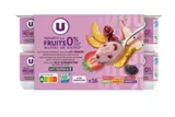 Yaourt 0% de matière grasse et allégé en sucres aux fruits, U (16 x 125 g)