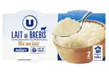 Riz au lait de brebis nature, U (2 x 140 g)