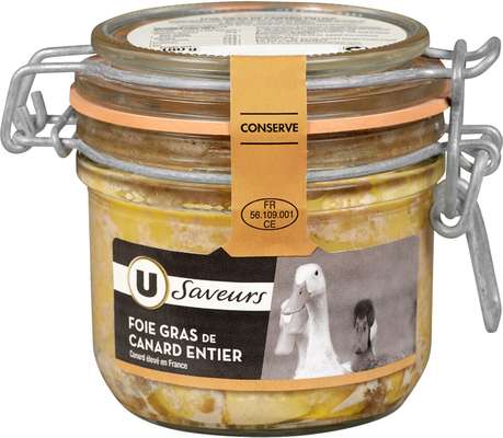 Foie gras de canard entier, U Saveurs (180 g)