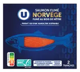 Saumon fumé au bois de hêtre, U (2 tranches, 75 g)