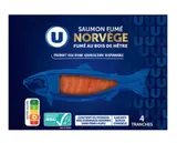 Saumon fumé au bois de hêtre, U (4 tranches, 140 g)