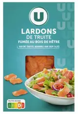Lardons de truite fumée au bois de hêtre, U (90 g)