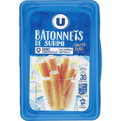 Bâtonnets de surimi saveur crabe, U (x 30, 500 g)