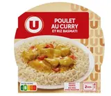 Emincé de poulet au curry et riz, U (300 g)