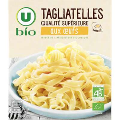 Tagliatelles aux oeufs BIO, U Bio (500 gr)