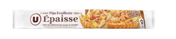 Pâte feuilletée épaisse prête à dérouler, U (280 g)