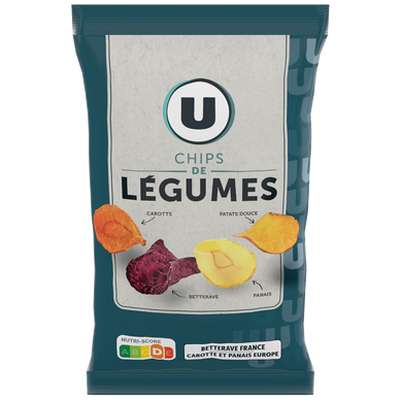 Chips de légumes, U (100 g)