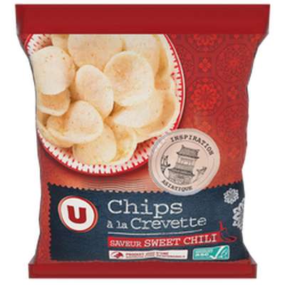 Chips à la crevette saveur sweet chili, U (50 g)