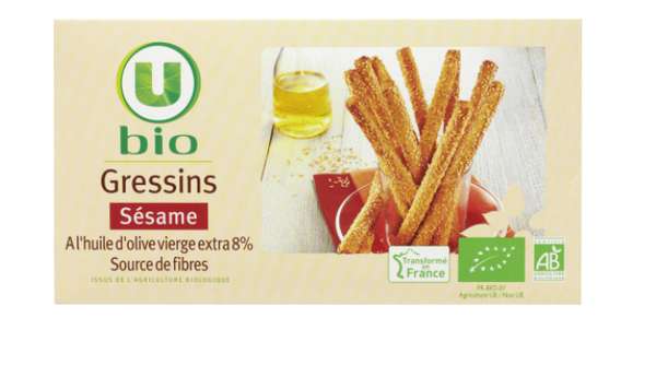 Gressins au sésame BIO, U (125 g)