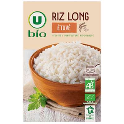 Riz long étuvé BIO, U BIO (500 g)