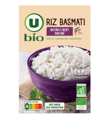 Riz Basmati, U BIO (1 Kg)