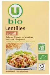 Lentilles corail BIO, U (500 g)