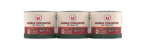 Double concentré de tomates, U (3 x 70 g)