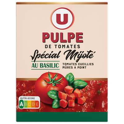 Pulpe de Tomates spécial mijotés au basilic, U (390 g)