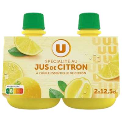 Jus de citron jaune, U (2 x 12.5 cl)
