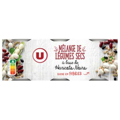 Mélange de légumes haricots noirs, U (3 x 125 g)