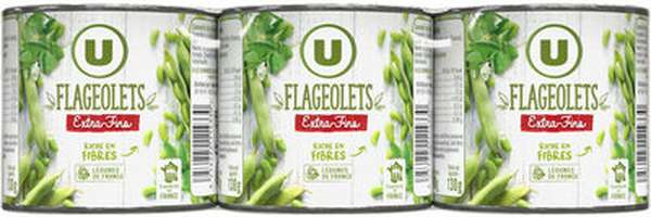 Flageolets extra-fins, U (3 x 130 g)
