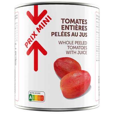 Tomates entières pelées, PRIX MINI (476 g)