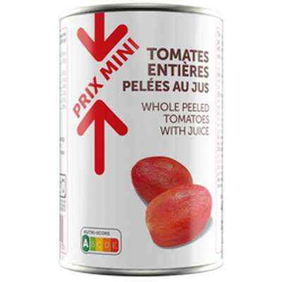 Tomates entières pelées, Prix Mini (238 g)