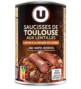 Saucisses de Toulouse aux lentilles, U (420 g)