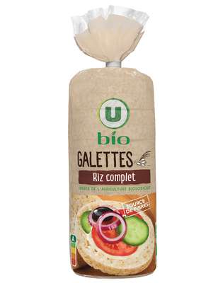 Galettes riz complet & sésame au riz de Camargue BIO, U BIO (130 g)