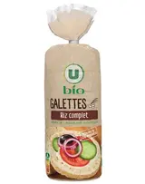 Galettes de riz complet au riz de Camargue BIO, U BIO (130 g)