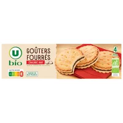 Goûters fourrés au chocolat noir, U BIO (185 g)