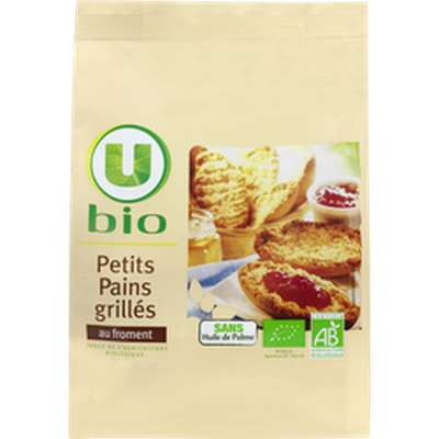 Petits pains grillés au froment BIO, U BIO (225 g)