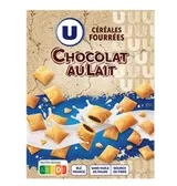 Céréales fourrées au chocolat au lait, U (375 g)