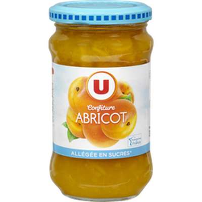 Confiture d'abricot allégée, U (335 g)