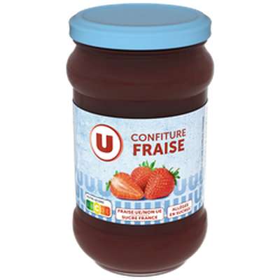 Confiture de fraise allégée, U (335 g)