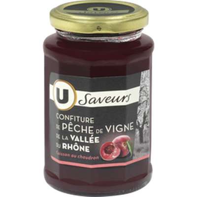 Confiture extra de pêche de vigne, U (315 g)
