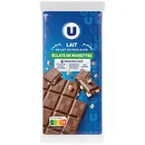 Tablettes de chocolat au lait avec éclats de noisettes, U (3 x 100 g)