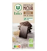 Chocolat noir 70% de cacao quinoa BIO, U BIO (100 g)
