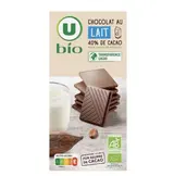 Chocolat au lait 40% de cacao BIO, U BIO (100 g)