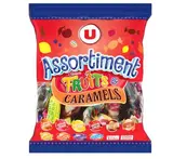 Assortiment bonbons saveurs fruits et caramels, U (340 g)