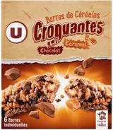 Barres de céréales au caramel et au chocolat, U (x 6, 125 g)