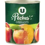 Pêches oreillons au sirop, U (465 g)