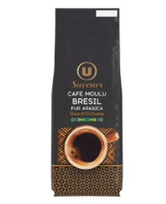 Café moulu Brésil, U Saveurs (250 g)