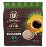Café dosettes Brésil Max Havelaar - compatible Senseo, U Saveurs (x 18)