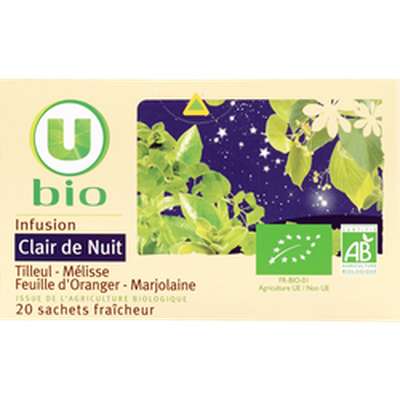 Infusion Clair de nuit,  U BIO (x 20 sachets)